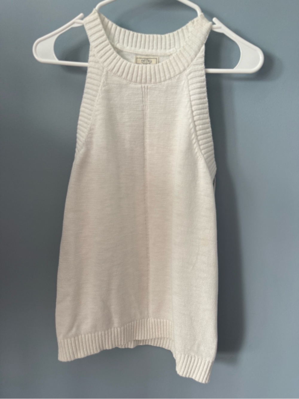 Fat Face Cream Knit Halter Tank